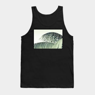 Palm frond detail against sky monochrome old- fashioned Tank Top